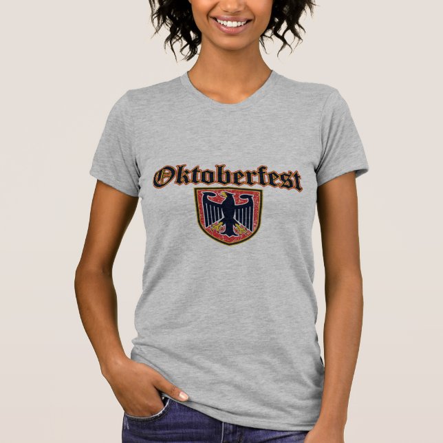 OKTOBERFEST German Fest Shield T-Shirt (Front)