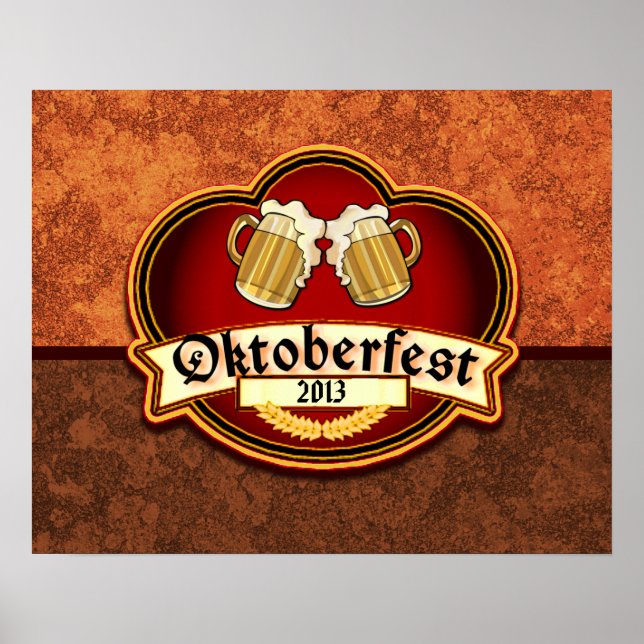 Oktoberfest German Festival Custom Dated Poster (Front)