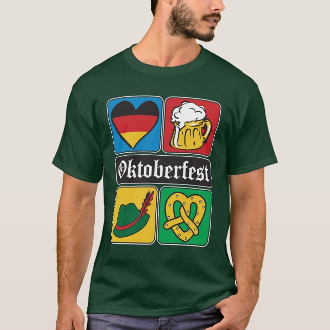 Oktoberfest German Icons T-Shirt (Front)