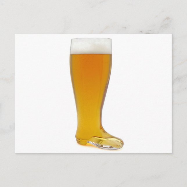 oktoberfest-glass-beer-boot postcard (Front)