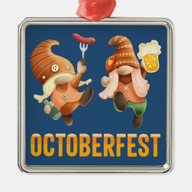 Oktoberfest Gnomes Ornament (Front)