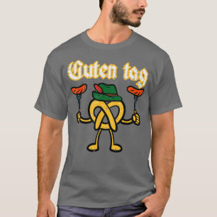 Oktoberfest Guten Tag Pretzel German Costume Kids  T-Shirt
