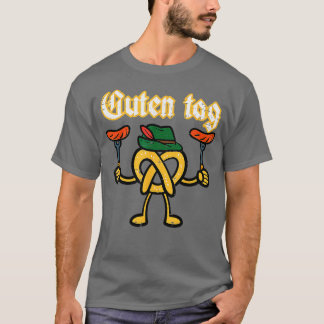 Oktoberfest Guten Tag Pretzel German Costume Kids T-Shirt