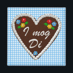 Oktoberfest Heart "I mog Di" Magnet<br><div class="desc">Surprise your friends with a funny Dinky Bears Oktoberfest heart magnet. "I mog Di" is the Bavarian expression for "I like you".</div>