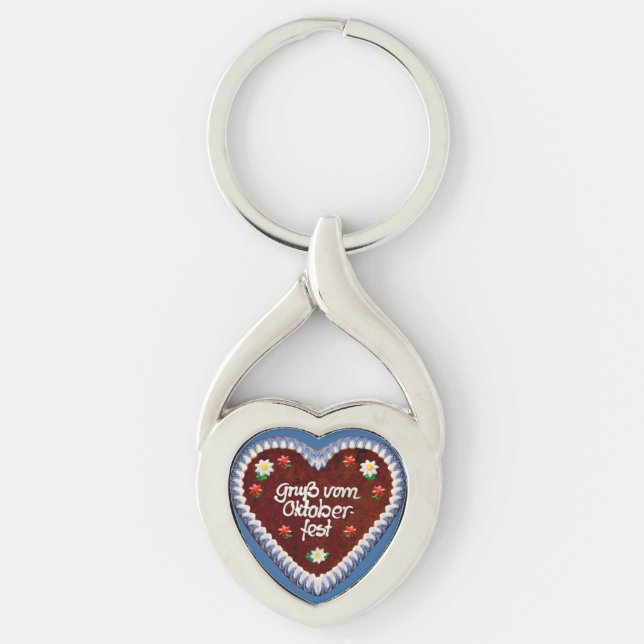 Oktoberfest Heart Key Ring (Front)