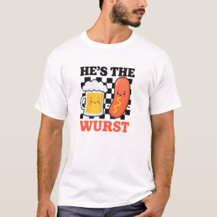 Oktoberfest He's The Wurst Funny German Couple T-Shirt