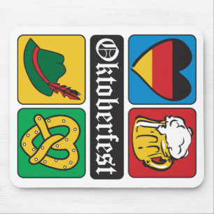 Oktoberfest Icons Mouse Pad