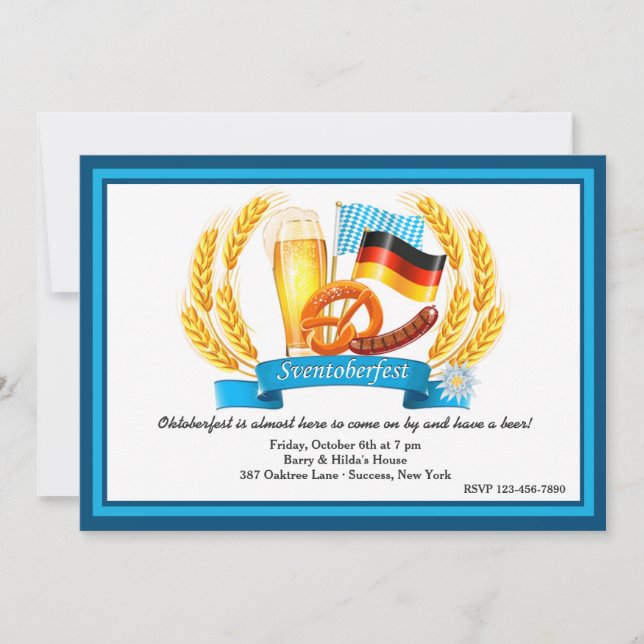 Oktoberfest Ingredients Invitation Custom (Front)