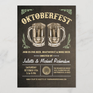 Oktoberfest Invitations   Brown