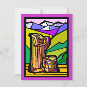 Oktoberfest Invitations Stein & Pitcher Alps Back