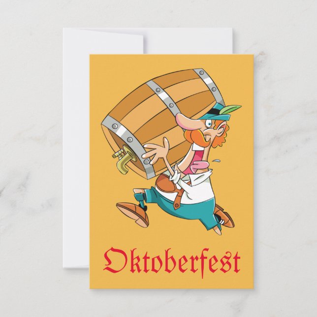 Oktoberfest Keg Greeting Card (Front)