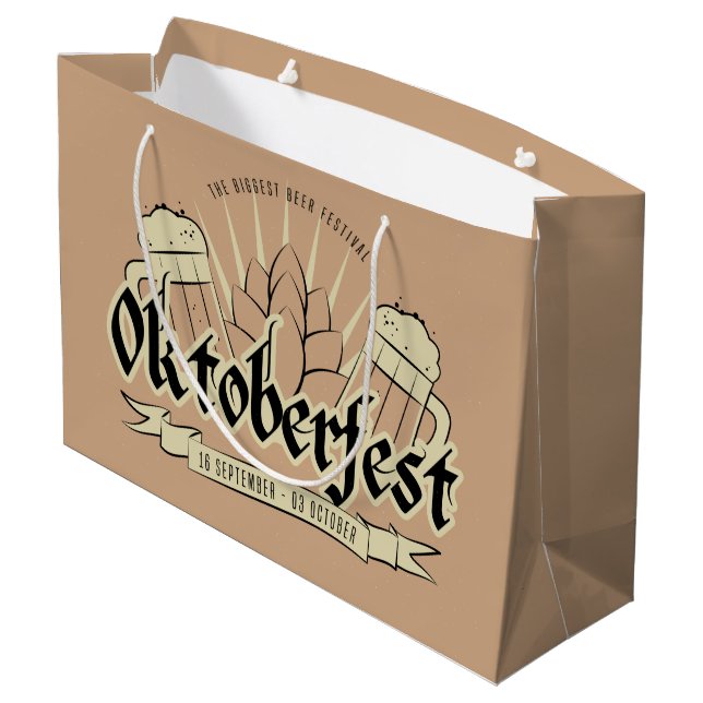 Oktoberfest large gift bag (Back Angled)