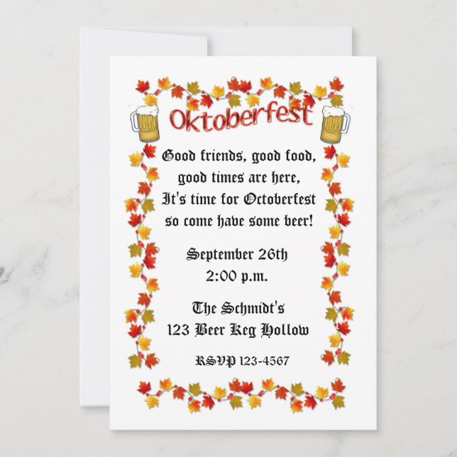 Oktoberfest Leaves Border (Front)