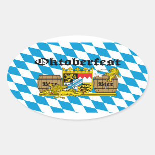 Oktoberfest - Leones borrachos Oval Sticker