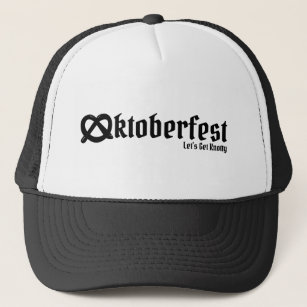 Oktoberfest Let's Get Knotty Typography Funny Pun Trucker Hat