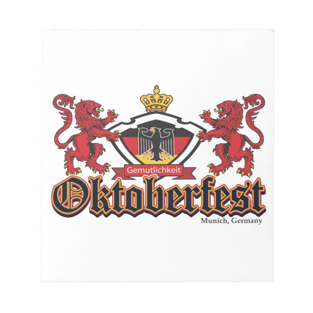 Oktoberfest Lions Notepad (Front)