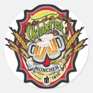 OKTOBERFEST MUNICH DEUTSCHLAND CLASSIC ROUND STICKER