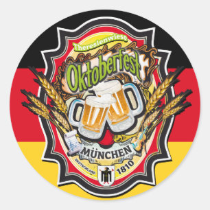 OKTOBERFEST MUNICH DEUTSCHLAND CLASSIC ROUND STICKER