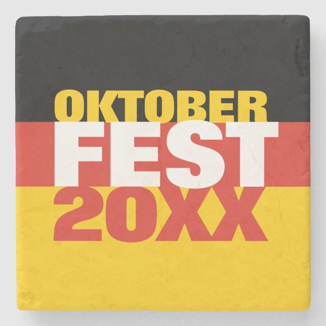 Oktoberfest Octoberfest German Flag Stone Coaster (Front)