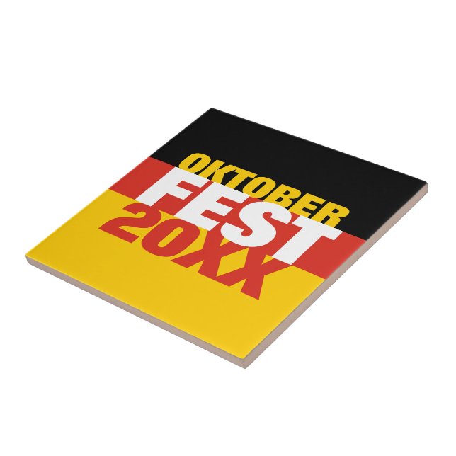 Oktoberfest Octoberfest German Flag Tile (Side)