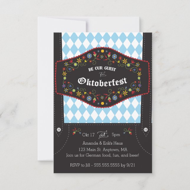 Oktoberfest (Octoberfest) German Party Invitation (Front)