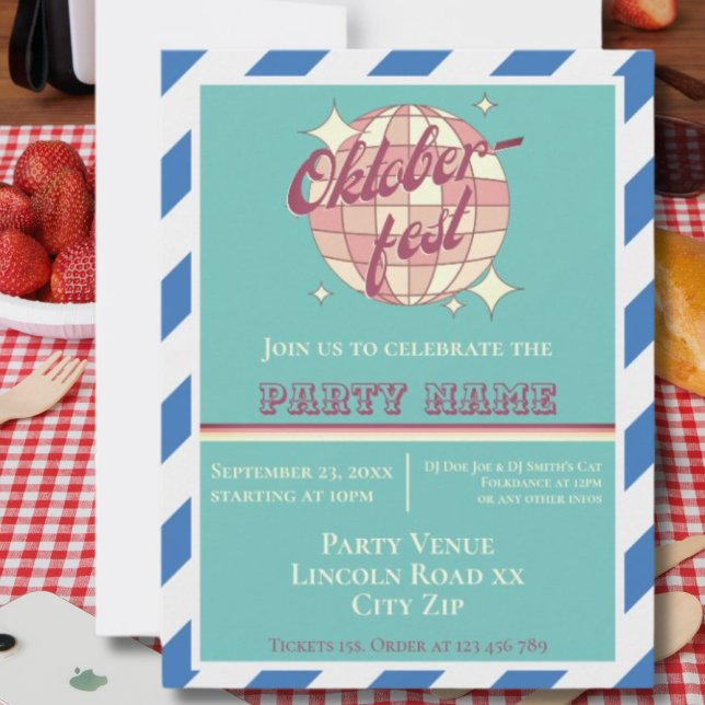 Oktoberfest Octoberfest party invitation card (Creator Uploaded)