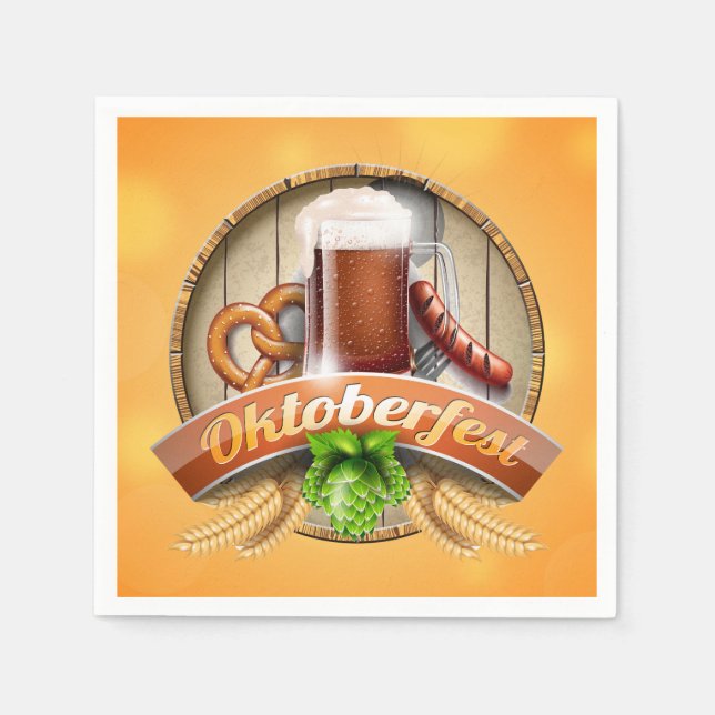 Oktoberfest Octoberfest Party Napkin (Front)