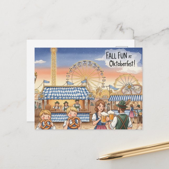 Oktoberfest Octoberfest Toast Postcard (Front/Back In Situ)