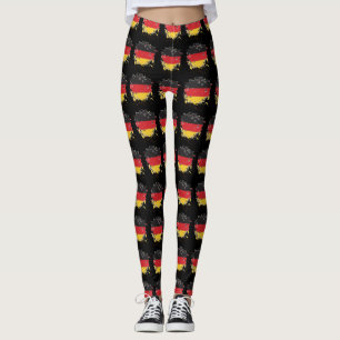 Oktoberfest Paint Splatter Heart Leggings