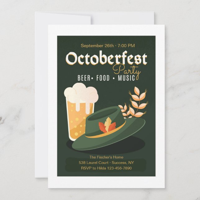 Oktoberfest Party Invitation (Front)