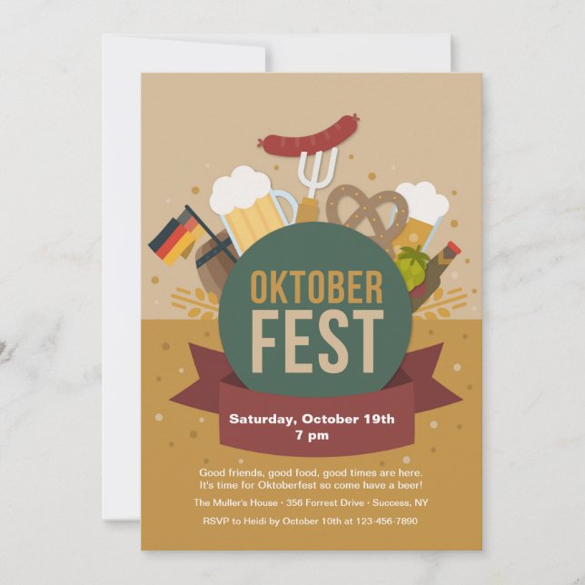 Oktoberfest Party Invitation (Front)