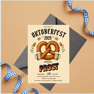 Oktoberfest Party Invitation | Bavarian Beer Prost