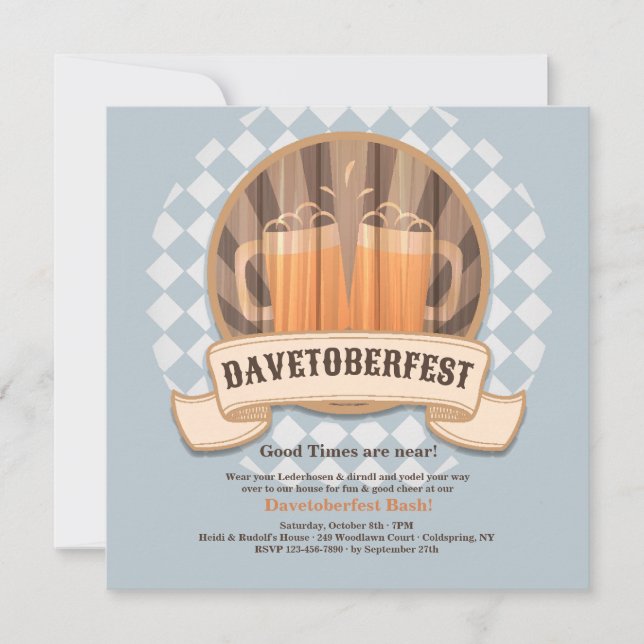 Oktoberfest Party Invitation Custom (Front)