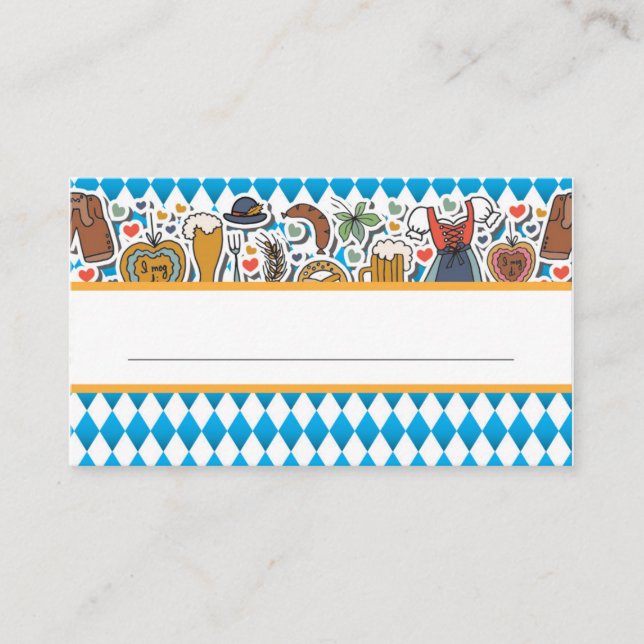 Oktoberfest Party Place Card (Front)