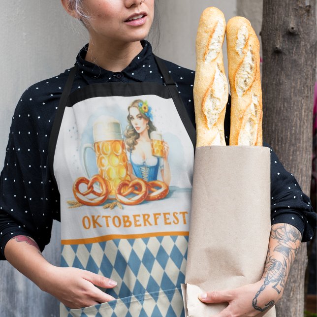 Oktoberfest Party With Beer And Pretzels ai  Apron (Creator Uploaded)