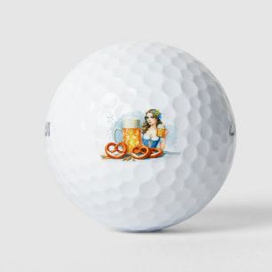 Oktoberfest Party With Beer And Pretzels ai Golf Balls