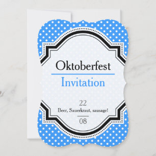 Oktoberfest Polka Dots stylish minimal Invitation