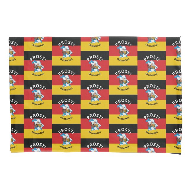 OKTOBERFEST Prost Cheers Beers Pillowcase (Front)