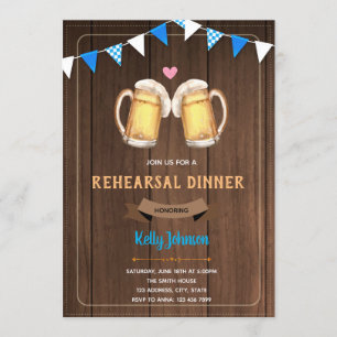 Oktoberfest rehearsal dinner invitation
