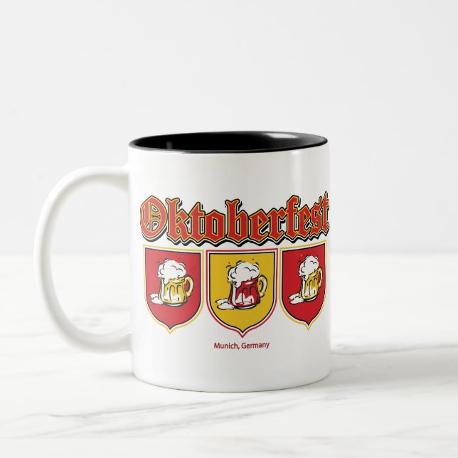 Oktoberfest-Shield---Beers Two-Tone Coffee Mug (Left)