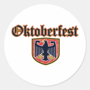 Oktoberfest Shield Classic Round Sticker