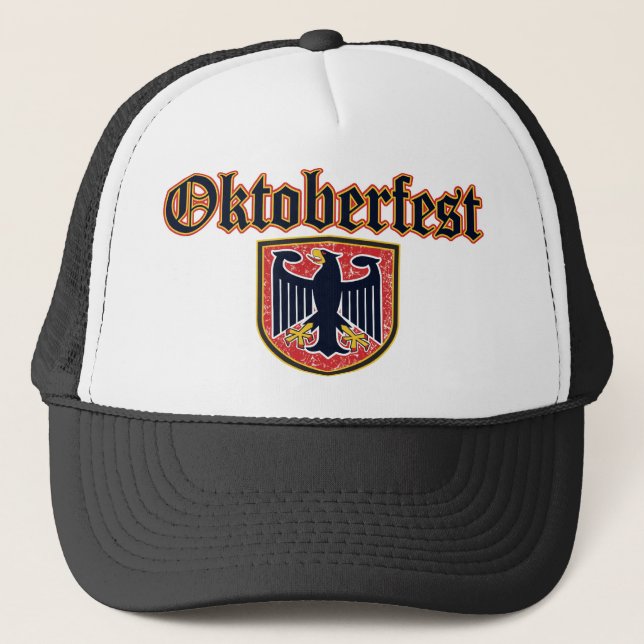 Oktoberfest Shield Trucker Hat (Front)