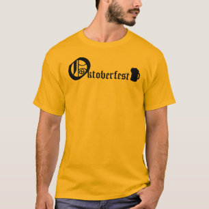 Oktoberfest Silhouette Beer and Pretzel T-Shirt