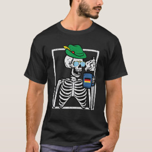 Oktoberfest Skeleton Coffee German Bavarian Men T-Shirt