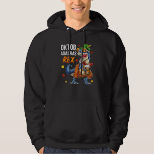 Oktoberfest T Rex Dinosaur Lederhosen Bavarian Cos Hoodie