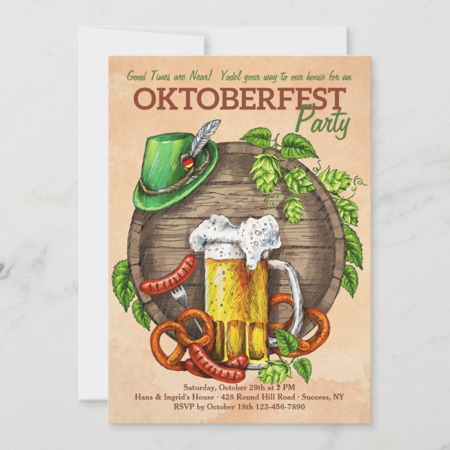 Oktoberfest Time Invitation (Front)
