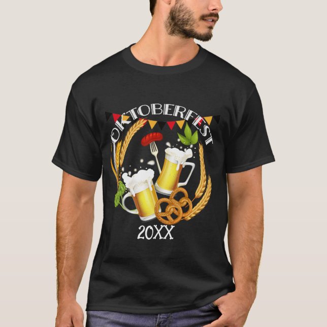 Oktoberfest Toasting Beer T-Shirt (Front)