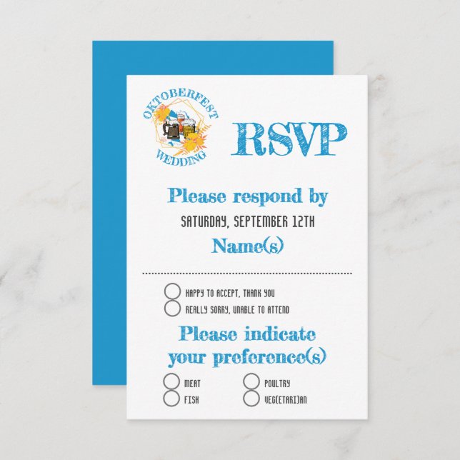 OKTOBERFEST Wedding RSVP Card (Front/Back)
