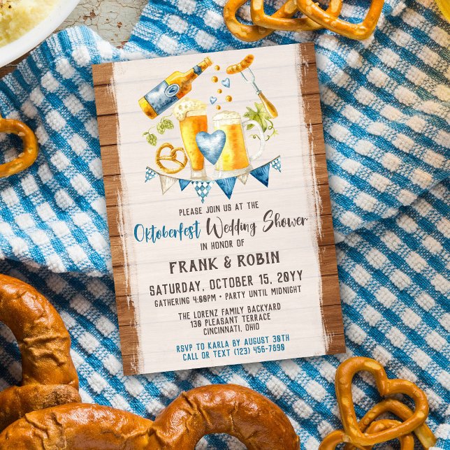 Oktoberfest Wedding Shower Bavarian Beer Party Invitation (Creator Uploaded)