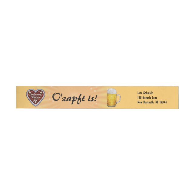 Oktoberfest Wraparound Return Adress Labels (Individual)